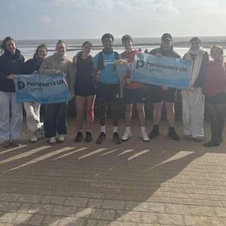 Cameron Hayward with the Parkinson's UK ultramarathon team
